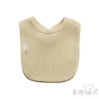 P4500-BI: Biscuit Ribbed Velcro Bib